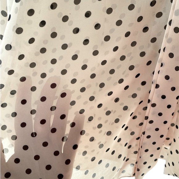Ducci Polca Dot Sheer 3/4 sleeve Blouse - Picture 7 of 7